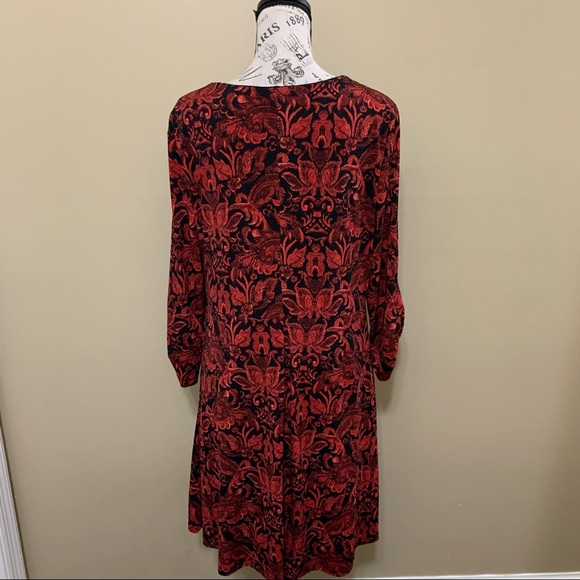 Cato Black & Red Long Sleeve Sweater Dress Large - Picture 8 of 10